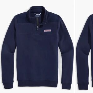 Vineyard Vines Kids Navy Quarter-Zip Sweater